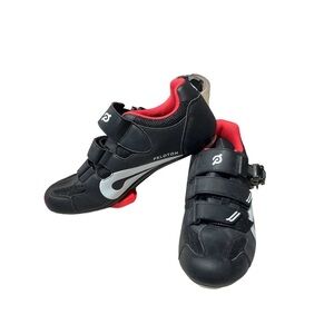 Peloton Black Red Cycling Shoes With Cleats Unisex sz 40 Womens sz 9 Mens sz 7